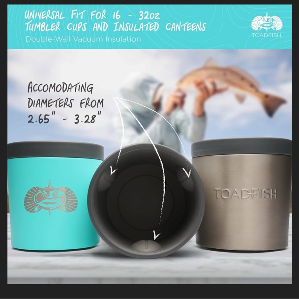 Toadfish Insulated Can Holder Set non tipping